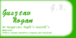 gusztav mogan business card